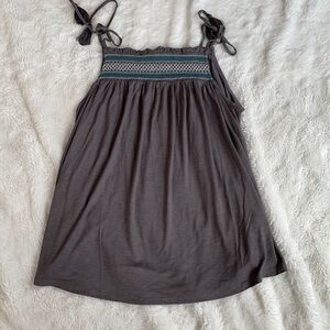 Maurices Gray Tank Top with Blue Accents